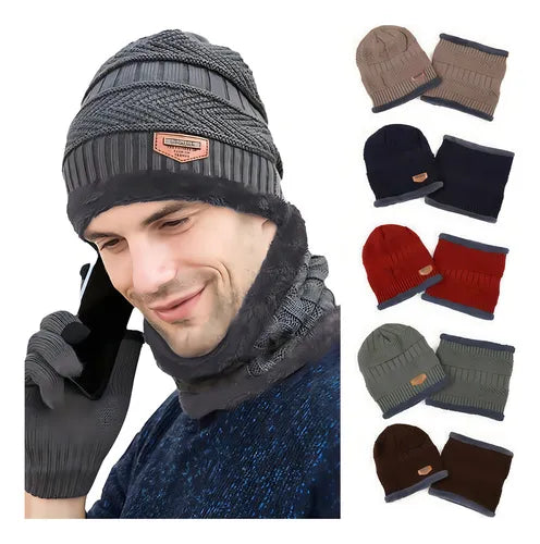 Gorro Invierno Lana+Cuello Chiporro