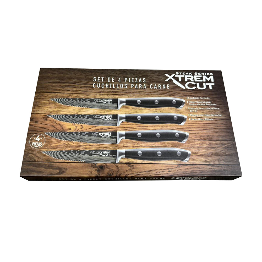 Set 4 Cuchillos Xtrem Cut Steak Series